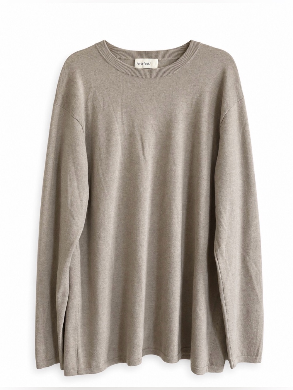 Artefact XL Merino Wool Sweater Oversized Taupe Beige Minimalist Quiet Luxury